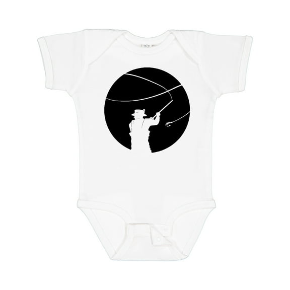 Inktastic Fly Fishing silhouette Boys or Girls Baby Bodysuit