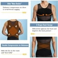 thumbnail image 3 of SMZ Men's Compression Shirt for Body Shaper Slimming Vest Tight Tummy Underwear Tank Top Shaper Ttank Men, 3 of 5