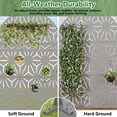 thumbnail image 4 of MAYEERTY Outdoor Metal Privacy Screen 6ft × 4ft Gray, 3-Panel Geometric Y-Pattern Decorative Screen for Garden, 4 of 6