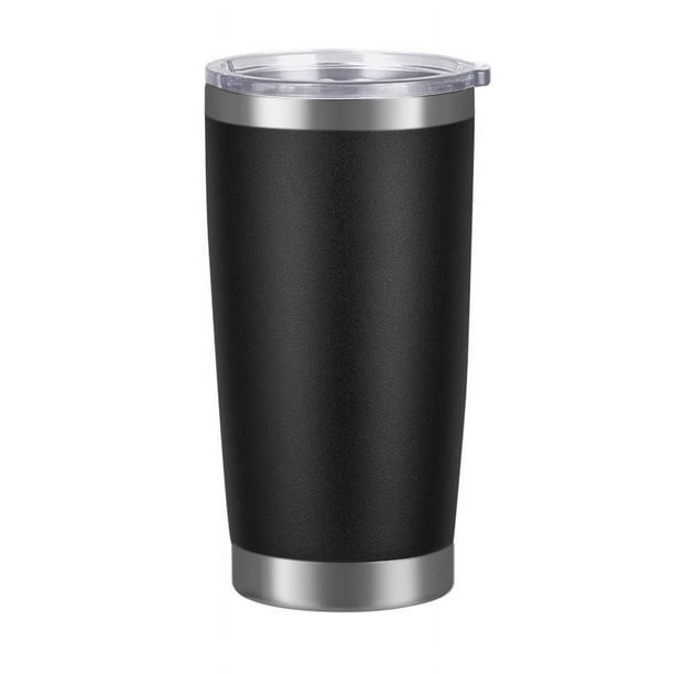 Taza de acero inoxidable rociada con plástico de 20 oz para automóvil, taza de cerveza para mantener el frío al vacío, taza de helado portátil para automóvil