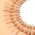 thumbnail image 4 of WHAMVOX Beige Wicker Weave Design Wall Hanging Mirror for Home Decor and Photography Props, Glass Material, 4 of 5