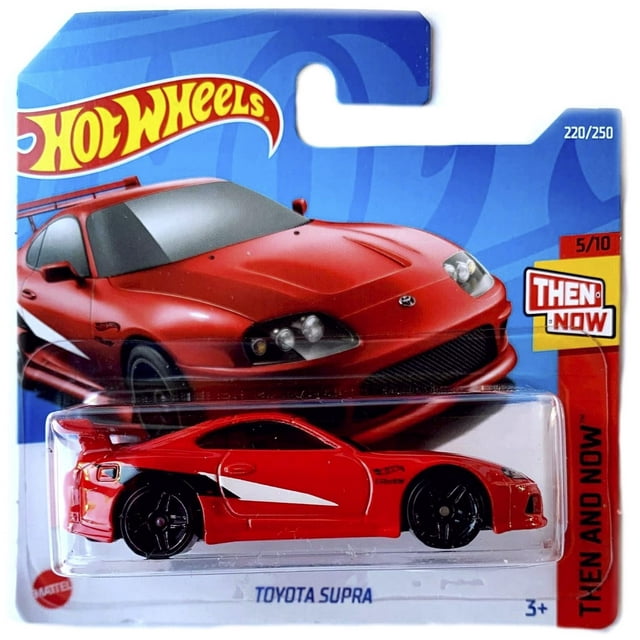 Toy Hot Wheels 2022 Diecast Toyota Supra Red antes y ahora