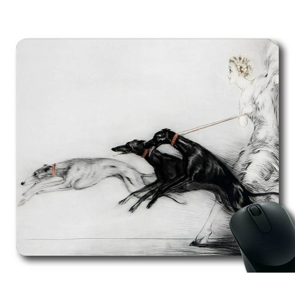 EREHome Greyhounds Drawing Mouse pads Gaming Mouse Pad 9.84x7.87 inches