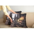 thumbnail image 2 of Ambesonne Fantasy Throw Pillow Cover 2 Pack, Treasure Chest in Cave, 20", Charcoal Grey Amber, 2 of 7
