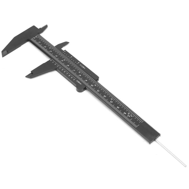 Mini calibrador de plástico de alta precisión, herramienta de medición de escala de doble regla, calibrador Vernier rectangular, regla de calibre deslizante de lectura rápida