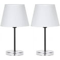 thumbnail image 2 of Haitral Modern Black Bedside Lamp with Acrylic Base Set of 2, 2 of 7