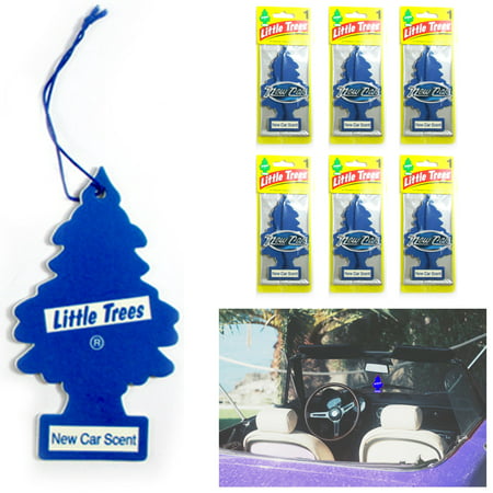 6 Pc New Car Smell Scent Little Trees Air Freshener Home Hanging Office Aroma (Best New Car Smell Freshener)