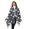 thumbnail image 3 of FORMRS Womens Scarf Winter Soft Long Big Warm Shawls Wrap Tassel Scarves, Playful Winter, 3 of 9