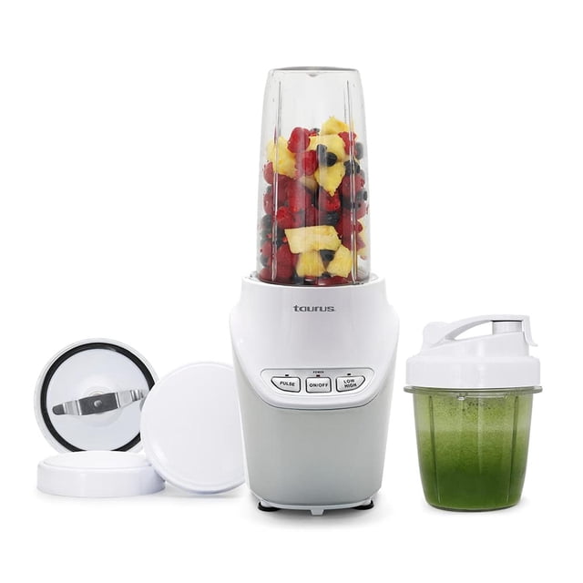 Procesador de Alimentos Taurus Verde Natural con 2 Vasos y 2 Cuchillas para Pulverizar