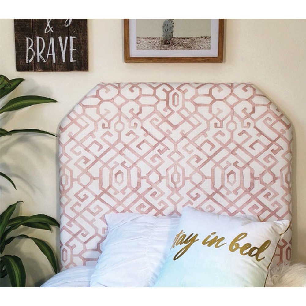 Blush Pink Twin/Twin XL Beveled Headboard