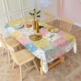 thumbnail image 3 of Pioneer Flower Floral Print Pattern Rectangle Tablecloth 60"x120", Waterproof Polyester Table Cloth, Wipeable Spillproof for Dining Camping Indoor Outdoor, 3 of 6