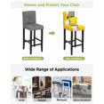 thumbnail image 3 of Oil Painting Yellow Grey Bar Stool Covers Set of 4, Abstract Modern Street Grunge Art Stretch Bar Chair Covers with Backs, Removable Pub Counter Height Chair Cover for Kitchen Dining Room Cafe, 3 of 7