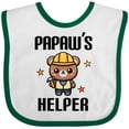 thumbnail image 3 of Inktastic Papaw Helper Grandson Boys Baby Bib, 3 of 4