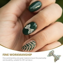 Pretyzoom 10Pcs Bowknot Design Nail Charms Alloy Nail Accessories for DIY Manicure Decor