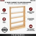 thumbnail image 6 of Rev-A-Shelf 432-BFBBSC-3C 3" Cabinet Filler Pull-Out Organizer Spice Rack, 6 of 11