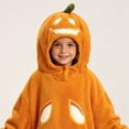 thumbnail image 5 of XAOFW Unisex Pumpkin Onesie Pajamas For Kids Cozy Full Zip Hooded Halloween Pajamas Jumpsuit Cute Pumpki Printed Loungewear For Boys Girls 5-7 Years, 5 of 8