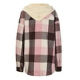 thumbnail image 4 of IROINNID Women's Shacket Jacket Long Sleeve Plaid Hoodie Outwear, Loose Outwear T-Shirt Autumn Blouse, 4 of 5