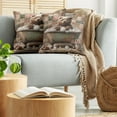 thumbnail image 5 of Ambesonne Rustic Throw Pillow Cover 2 Pack, Farmhouse Grizzly Bear Bath, 16", Chocolate Rose Green, 5 of 7