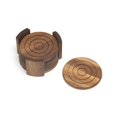 thumbnail image 1 of Lipper International 1133 Acacia Round Coaster Set, 7-Piece, 1 of 1