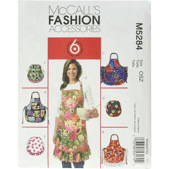 McCall's Pattern Aprons, All Sizes in 1 Envelope