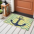 thumbnail image 5 of Vintage Anchor Area&nbsp;Rug 2x3ft Green Retro Watercolor Non-Slip&nbsp;Washable Square&nbsp;Rugs Soft Felt Indoor Floor Mat for Bedroom Kitchen Living Room Bathroom, 5 of 9