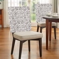 thumbnail image 4 of Farmhouse Grey Chair Back Covers, Removable Chair Covers for Dining Chairs Set of 8, Washable Chairs Slipcovers Back Seat Protector for Wedding Party 19"x20", 4 of 9