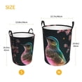 thumbnail image 2 of Laundry Basket, Pink Patterned Bird D Laundry Hamper Waterproof Laundry Bag Clothes Hamper Laundry Bin with Handles for Bedroom, Living Room, Kids Room, 2 of 6