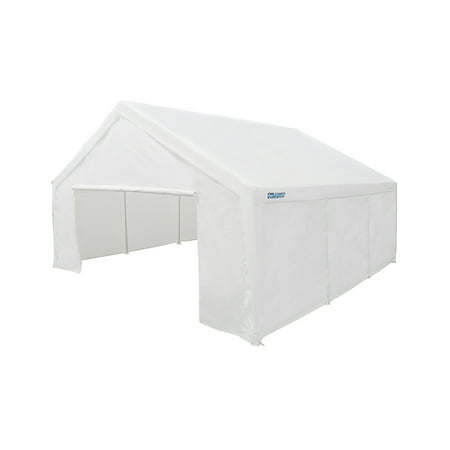 King Canopy 10 ft x 20 ft Carport Canopy Sidewall Kit w/ Flaps UV and Water Resistant Polyethylene