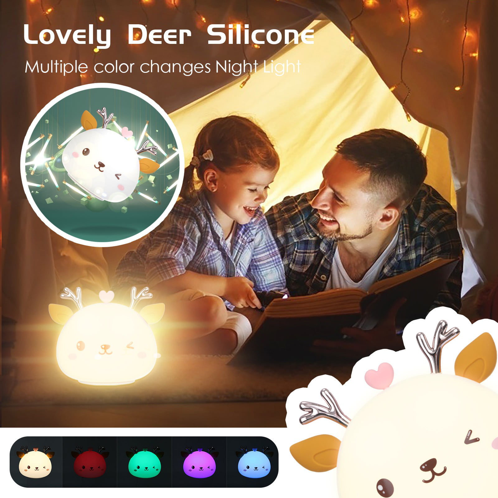 Details about   Sensor light  for children LED  baby night light color children's lamp 
