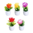 thumbnail image 2 of Cheers US 5Pcs/Set Artificial Succulents Plants Fake Mini Potted Succulent Plant in Pots Faux Plastic Decor for Office Home Bathroom Table Desk Bedroom Colored Aesthetic Decoration, 2 of 7