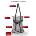 thumbnail image 5 of LICEWO Foldable Fishing Net Storage Cage for Keep Crayfish Minnows Shrimp Lobsters, 5 of 7