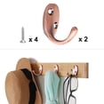 thumbnail image 7 of 5pcs Wall Hooks Zinc Alloy Hook Caps Coat Key Towel Wall Bathroom DIY Hanger w Screws Red Copper, 7 of 7