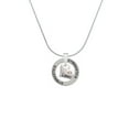 thumbnail image 2 of Delight Jewelry Love Heart with AB Crystal Gymnastics Ring Charm Necklace, 18", 2 of 4