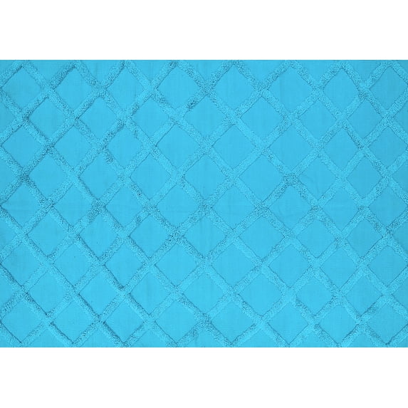 Ahgly Company Indoor Rectangle Oriental Light Blue Industrial Area Rugs, 4' x 6'