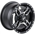 thumbnail image 4 of 4/110 Beartooth Wheel 12x7 5.0 + 2.0 Machined/Black for Suzuki King Quad 400AS 4x4 2008-2019, 4 of 7