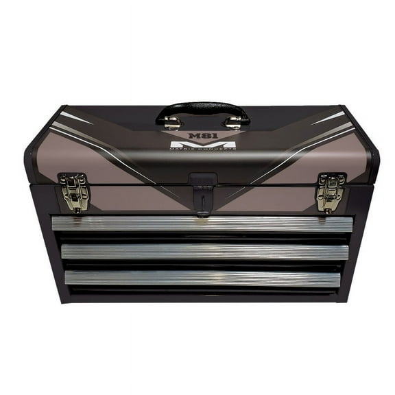 Matrix Concepts Llc M81-100 M81 3 Drawer Factory Tool Box - Black/Gray
