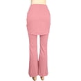 thumbnail image 6 of Flared Culottes Pants For Women Wrap Tie Front Elastic Waist Bootcut Trouser Summer Casual Yoga Workout Running Bell Bottoms, 6 of 7
