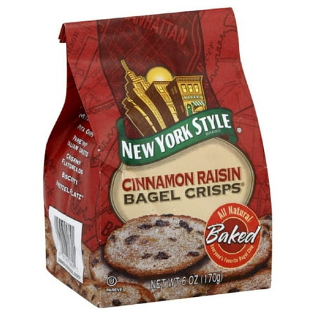 12 PACKS : NY Style Bagel Chip Cinnamon Raisin, 6-ounce (Best Cinnamon Raisin Bagel Recipe)