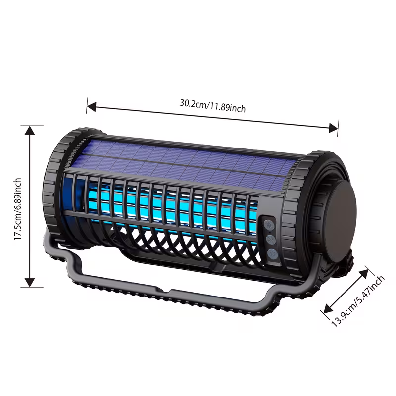 Outdoor solar insect killer, high-efficiency indoor mosquito killer, wireless rechargeable 4000mAh battery, waterproof mosquito repellent, suitable for outdoor, terrace, backyard, garden