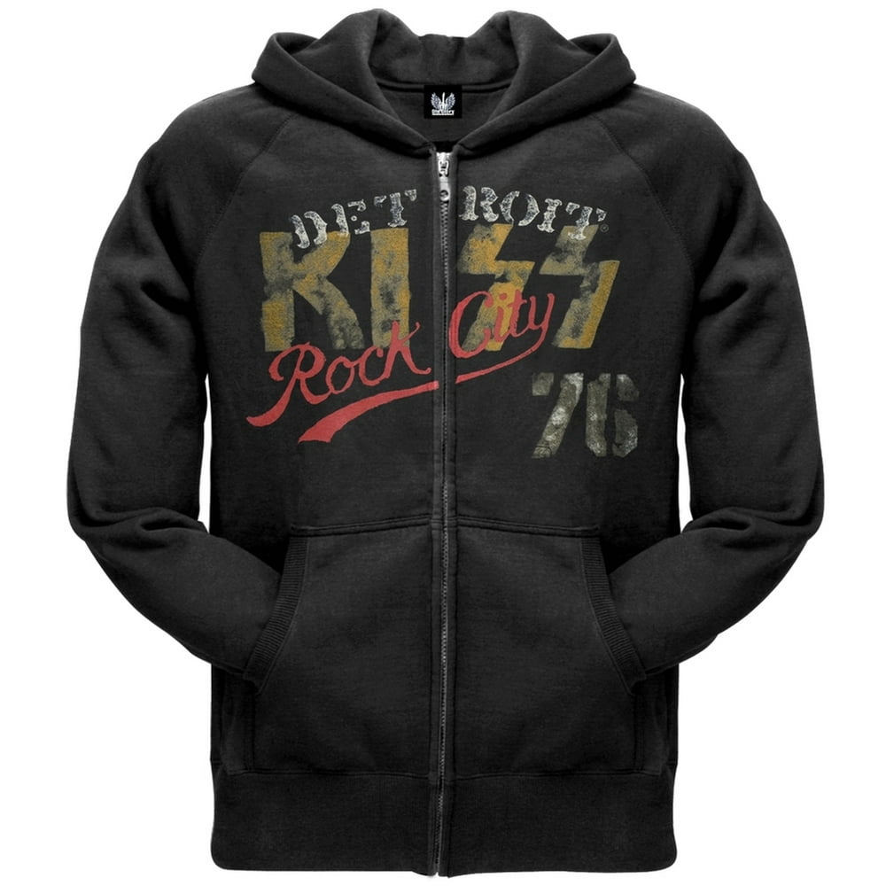kiss zip up hoodie