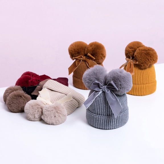 UPOUART Baby Girl Hats Knitted Baby Hat Multi Bowknot Elastic and Breathable Design 1Pcs Warmth