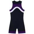thumbnail image 6 of Alvivi Mens One Piece Swimsuit Wetsuit Sleeveless Zip Up Bodysuit Bathing Suit Sport Unitard Beachwear Purple 4XL, 6 of 7