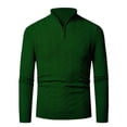 thumbnail image 1 of cfhntfmh Mens Quarter Zip Sweaters Slim Long Sleeve Collared Pullover Tops Casual Knit Thermal Sweaters Fall Winter Outfits, 1 of 2