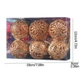 thumbnail image 3 of Foqnuq 6Pcs Brown Christmas Balls Baubles 6cm Shatterproof PVC Ornaments for Tree Wreaths Parties Weddings Holiday Home Decor, 3 of 12