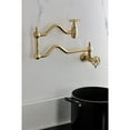 thumbnail image 4 of Kingston Brass KS2107CG Fuller Wall Mount Pot Filler Faucet, Brushed Brass, 4 of 7