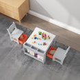 thumbnail image 1 of EDTara Kids Table and Chair Set, 4 In 1 Wooden Activity Table & 2 Chairs With Storage Drawer Detachable Tabletop for Toddlers Kids Drawing, Reading, Crafts, Art,Homework, Nursery, Playroom,Classroom, 1 of 9