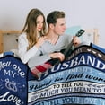 thumbnail image 3 of Gifts for Husband Blanket, Husband Gifts, Best Husband Ever for Men, Husband Birthday Gift, Wedding for Husband,Gifts for Husband from Wife Husband inches, 3 of 7
