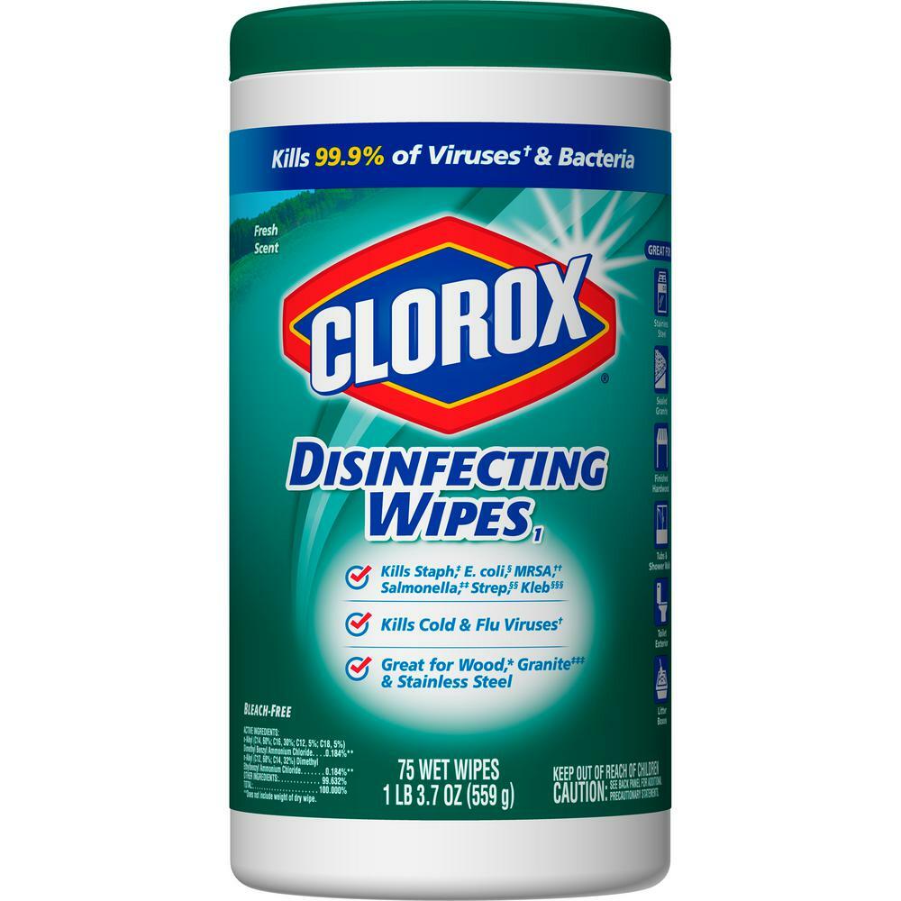 75/Roll Clorox Sanitizing Disinfectant Wipes , Bleach Free, Kills 99.9 Germs Walmart Canada