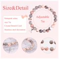 thumbnail image 3 of Trianu Breast Cancer Bracelets Natural Stone Bead Ribbon Inspirational Awareness Bracelets Encouragement Handmade Gifts for Women and Girls (Pink Zebra), 3 of 7