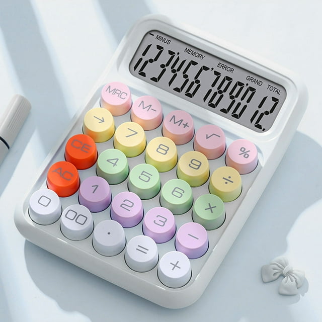 Colorful Mechanical Keyboard Calculator, Stable Typing Keypad with Scientific Functions for Office, ABS Material